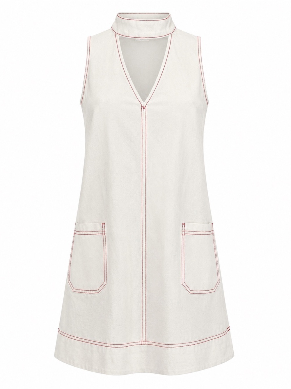 Anthropologie Holding Horses White Cotton Linen Pinafore Dress Small